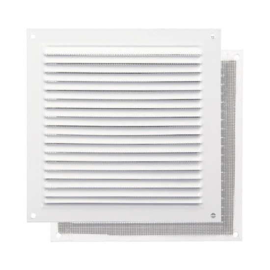 Rejilla Ventilación Aluminio Con Mosquitera Atornillable 175 x 175 mm, Color Blanco al por Mayor | Almacén de Ferretería