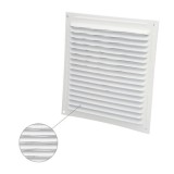 Rejilla Ventilación Aluminio Con Mosquitera Atornillable 200 x 200 mm, Color Blanco al por Mayor | Almacén de Ferretería