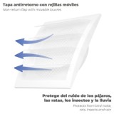 Rejilla De Plastico Con Malla Posterior Y Lamas Movibles 20x20 cm al por Mayor | Almacén de Ferretería