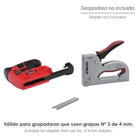 Grapas para grapadora Nº 3, Tamaño 4 mm, (PAquete 1,000 unidades) Grapas Nº 3 Para Grapadora Manual / Electrica al por Mayor | A