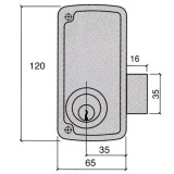 Cerradura Ucem 4056-c-hb/65/ Derecha al por Mayor | Almacén de Ferretería