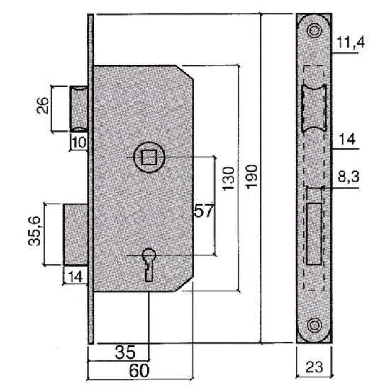 Cerradura Ucem 6134-hl/45 al por Mayor | Almacén de Ferretería