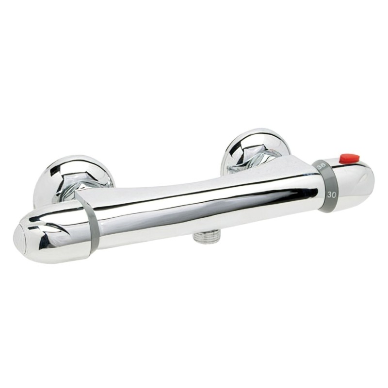 Monomando "Línea Flow" Ducha Termostático Con Cartucho Ceramico Ø 40 mm,