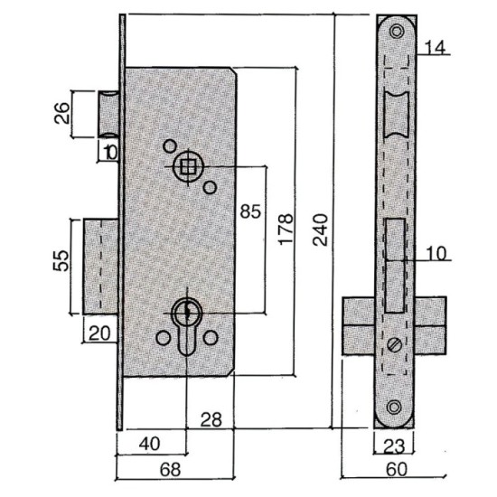 Cerradura Ucem 5255-hl/50 al por Mayor | Almacén de Ferretería