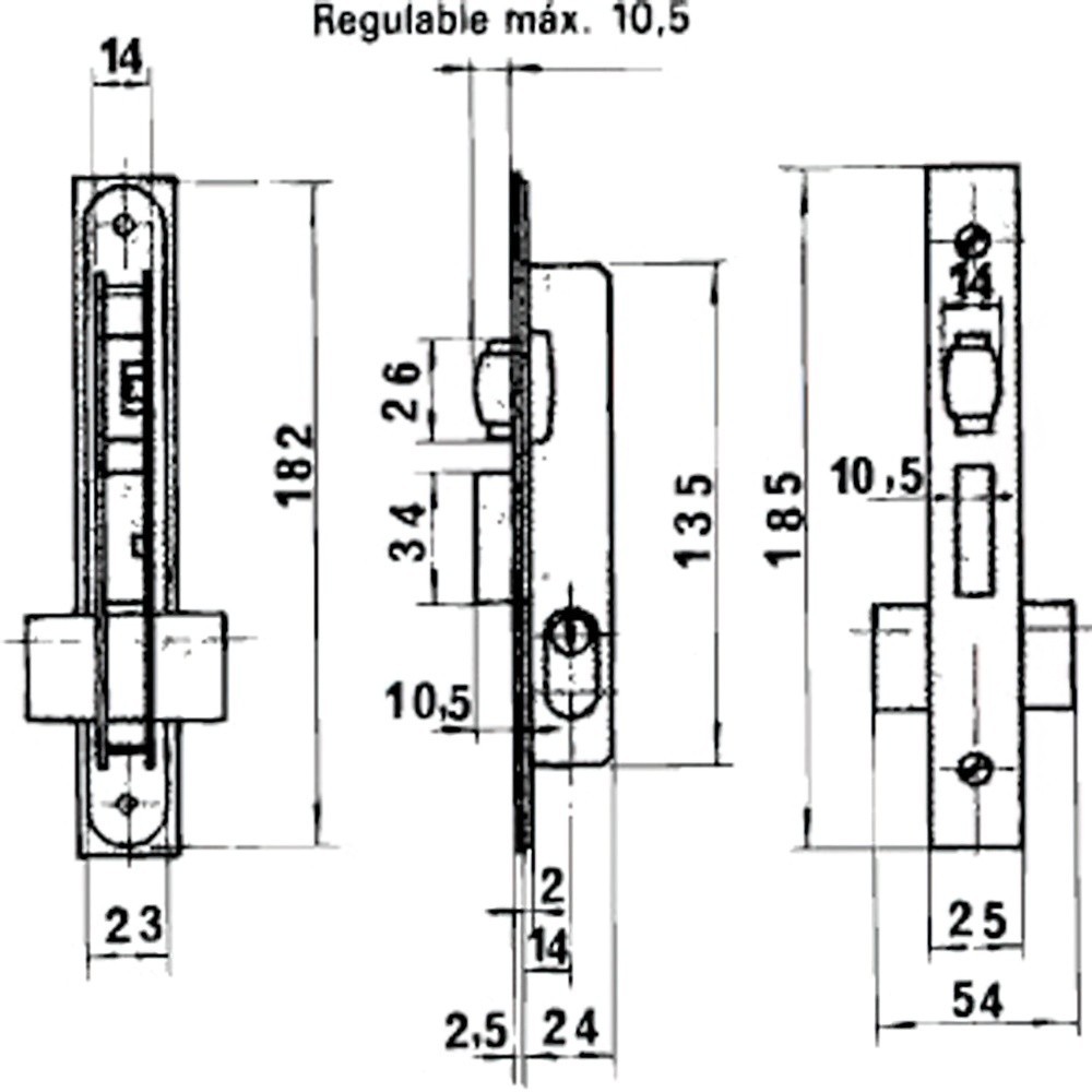 Cerradura Lince 5551 Aluminio   14 mm, al por Mayor | Almacén de Ferretería