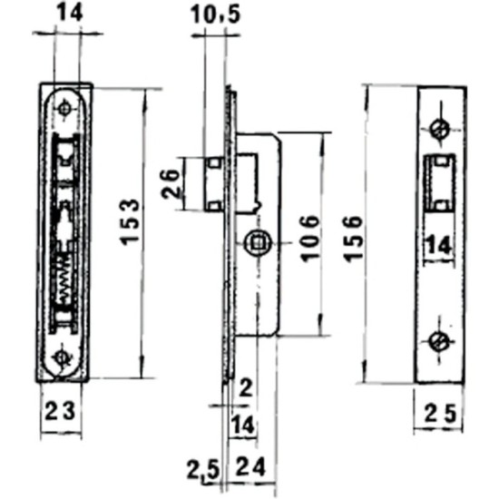 Cerradura Lince 5553 Aluminio   14 mm, al por Mayor | Almacén de Ferretería