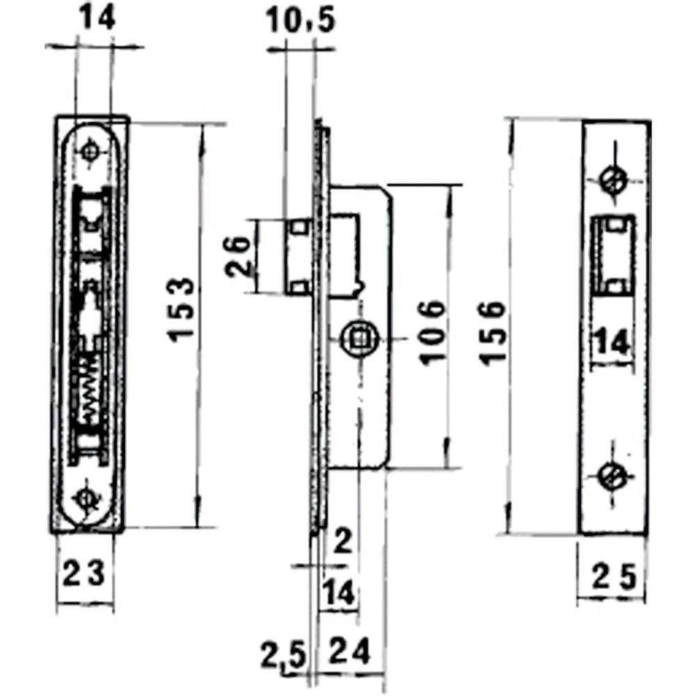 Cerradura Lince 5553 Aluminio   14 mm, al por Mayor | Almacén de Ferretería