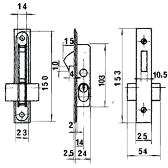 Cerradura Lince 5555 Aluminio   14 mm, al por Mayor | Almacén de Ferretería
