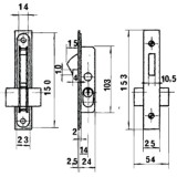 Cerradura Lince 5555 Aluminio   14 mm, al por Mayor | Almacén de Ferretería