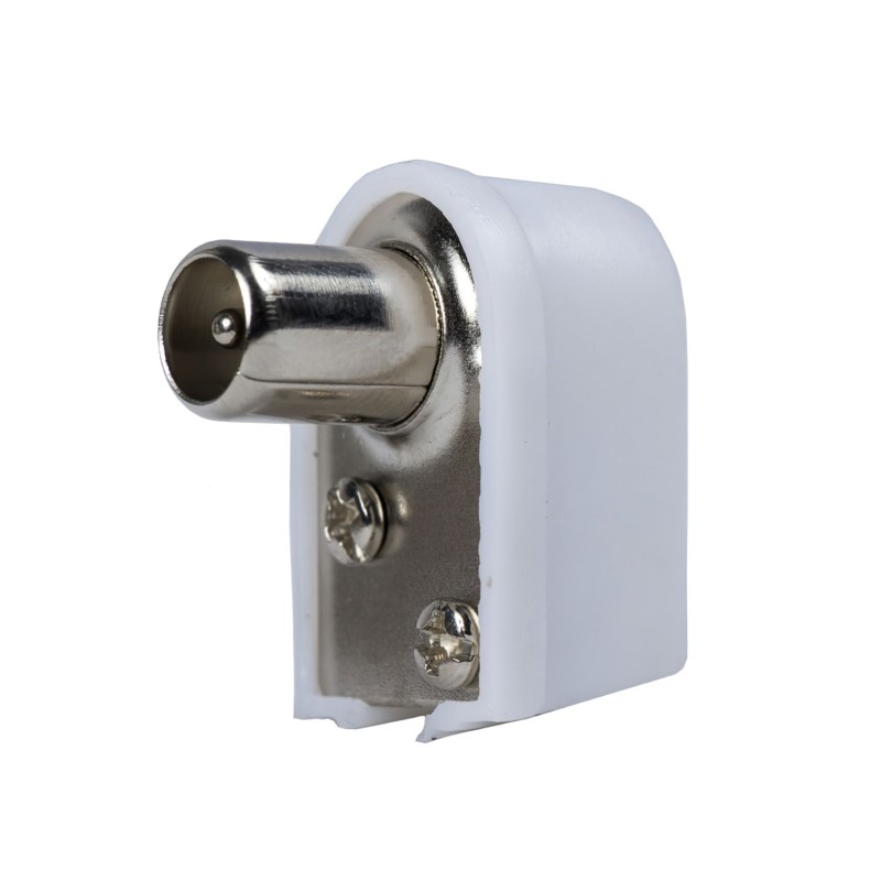 Conector Tv Macho Acodado  9,5 mm,