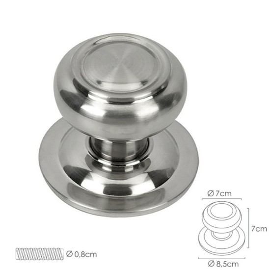 Pomo Puerta Seta Color Inox Oryx al por Mayor | Almacén de Ferretería