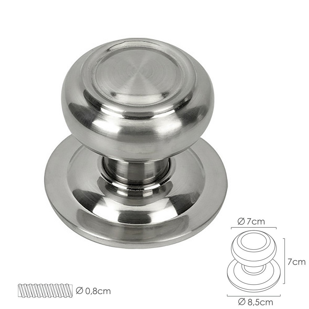 Pomo Puerta Seta Color Inox Oryx al por Mayor | Almacén de Ferretería