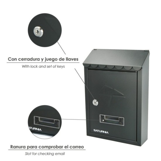 Buzon Exterior 205 x 300 x 70 mm, Gris al por Mayor | Almacén de Ferretería