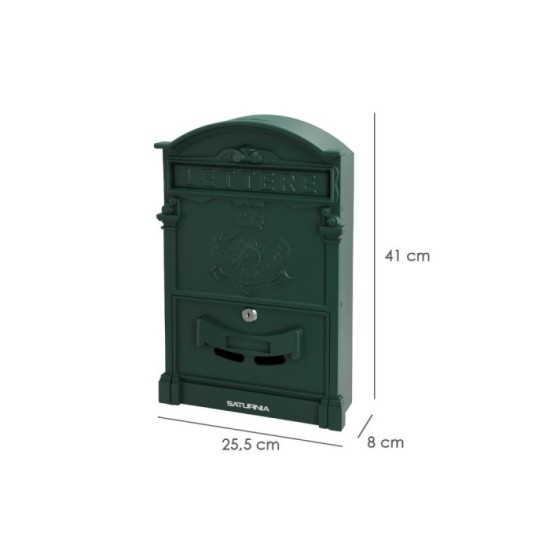 Buzon Jardín Aluminio Fundido Verde Palace 255 x 410 x 90 mm, al por Mayor | Almacén de Ferretería