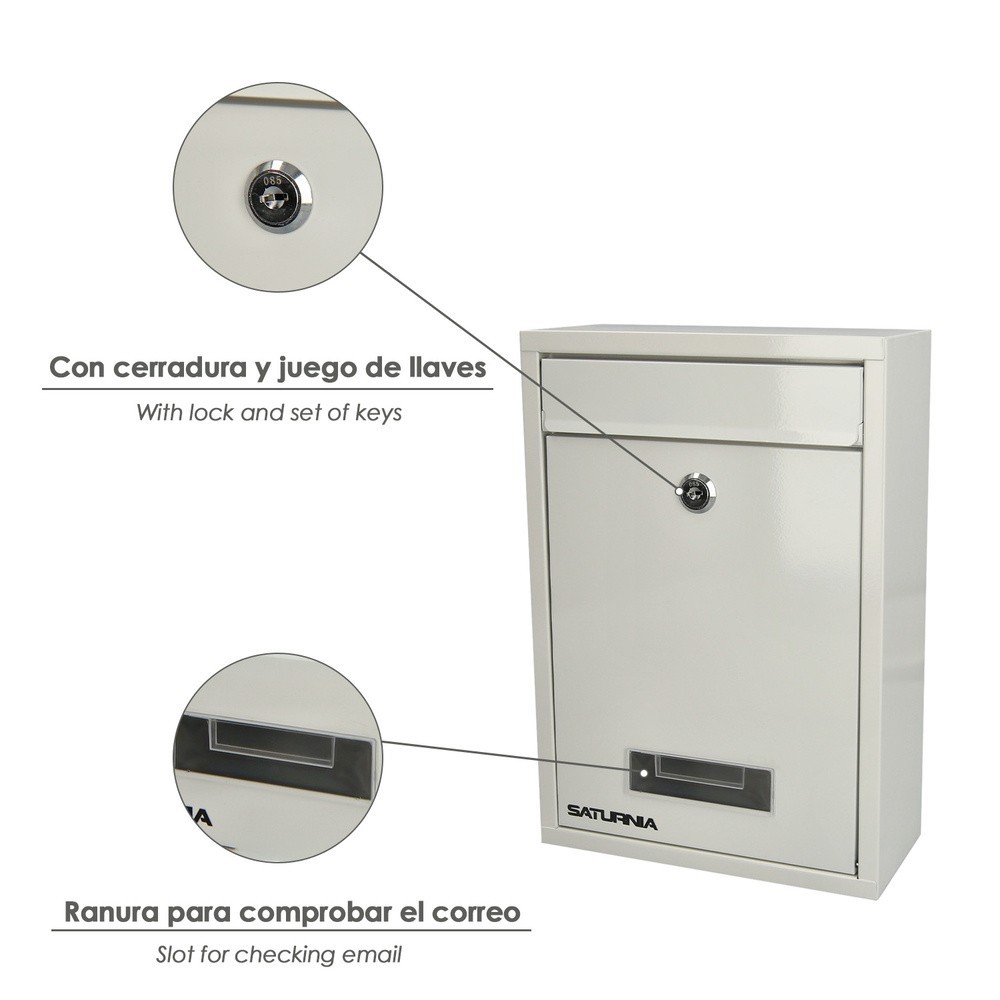 Buzon Square Blanco 26 x 9 x 31 (Alt,) cm, al por Mayor | Almacén de Ferretería