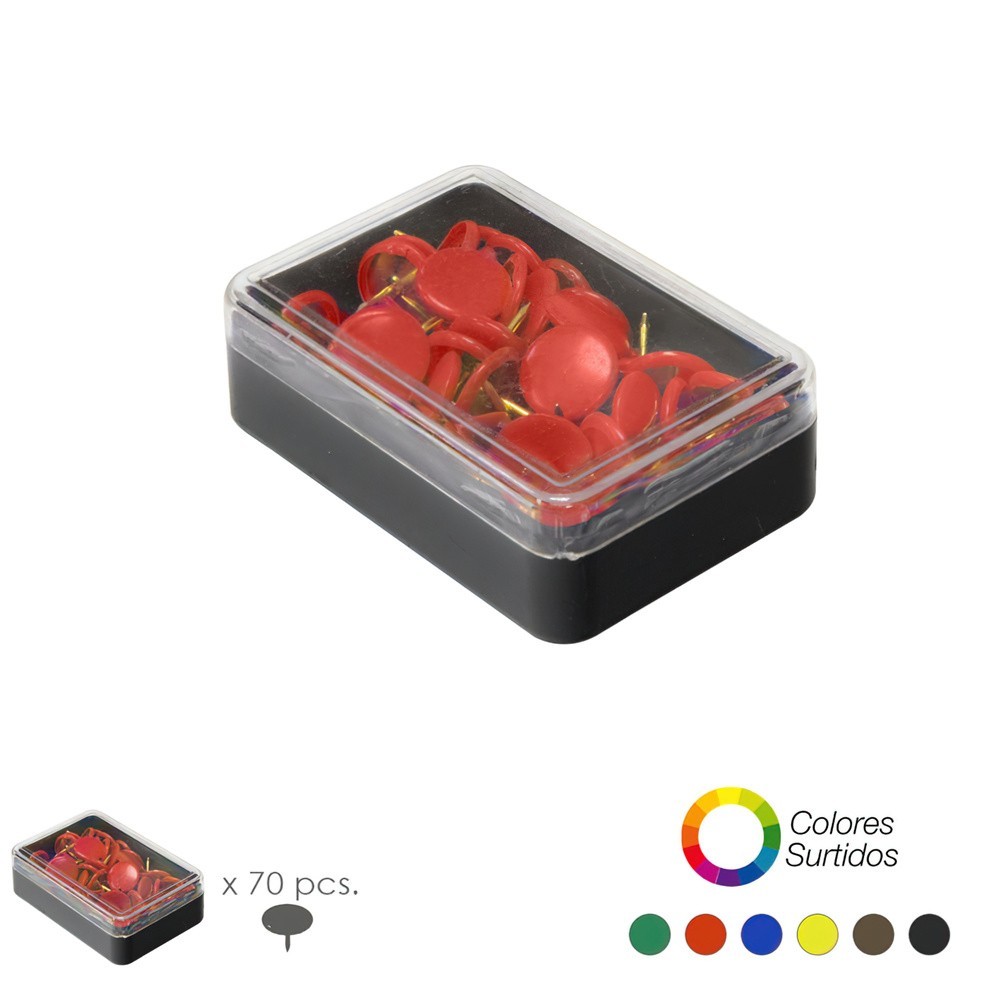 Chinchetas Colores Surtidos (Caja 70 Unidades) al por Mayor | Almacén de Ferretería