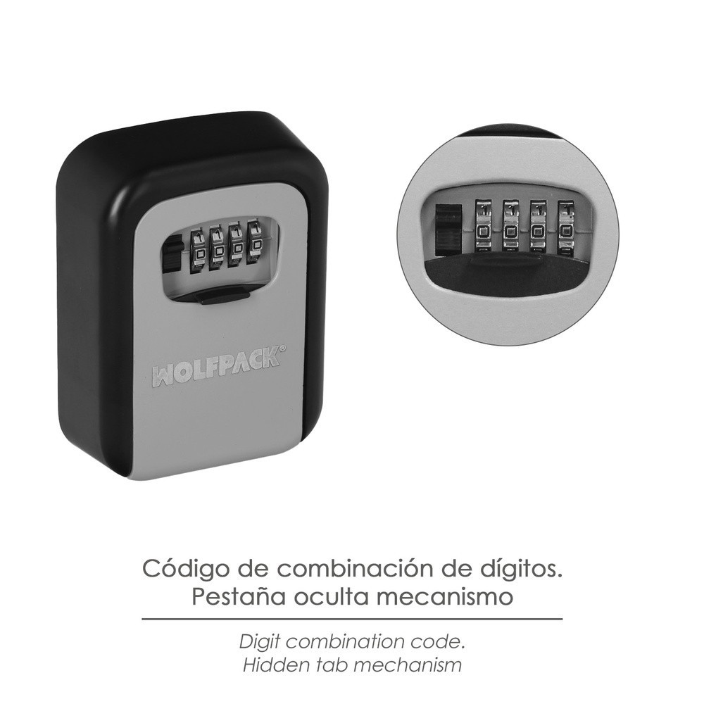 Caja Seguridad Llaves 125x95x40 mm,4 Digitos, Caja Llaves, Caja Llaves Calle, Caja De Llaves Pared, Caja Llaves Codigo al por Ma