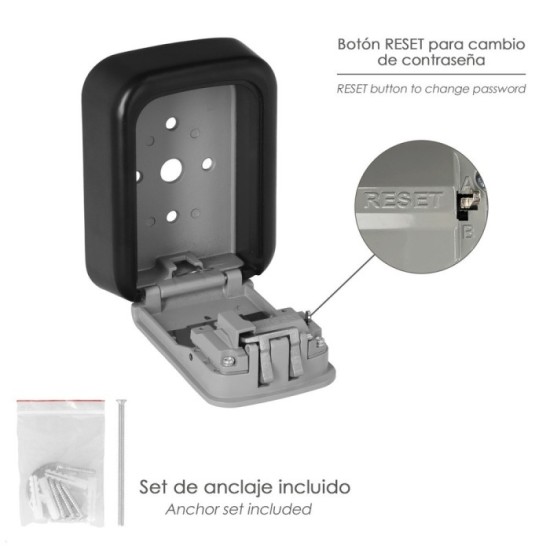 Caja Seguridad Llaves 125x95x40 mm,4 Digitos, Caja Llaves, Caja Llaves Calle, Caja De Llaves Pared, Caja Llaves Codigo al por Ma