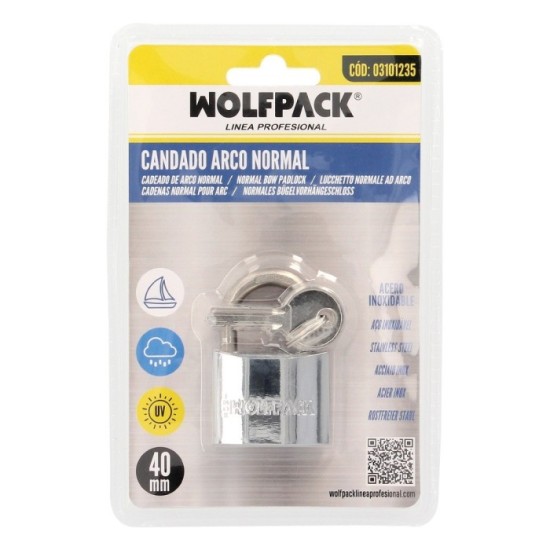 Candado Inoxidable Arco Normal  40mm, al por Mayor | Almacén de Ferretería