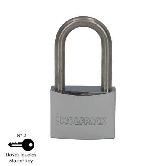 Candado Inoxidable Arco Largo 50mm, al por Mayor | Almacén de Ferretería