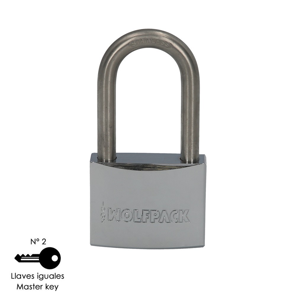 Candado Inoxidable Arco Largo 50mm, al por Mayor | Almacén de Ferretería