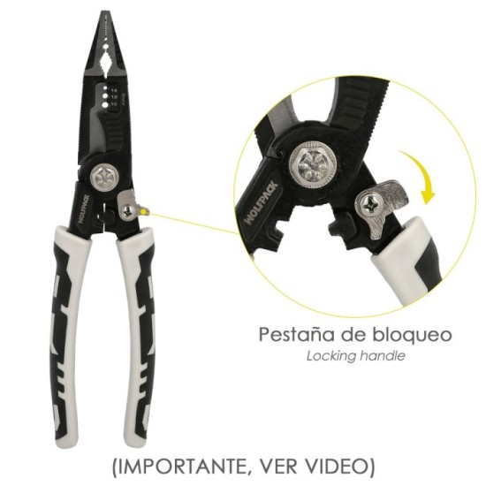 Alicates Multifuncion Especial Cables, Multiherramienta Electricista, Pelacables, Cortacables, Alicates Terminales, Alicates, al