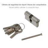Cilindro Seguridad 30x30 mm/13,5 Leva Corta Corta Niquelado Con 5 llaves al por Mayor | Almacén de Ferretería