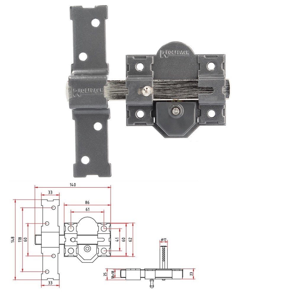 Cerrojo b-7 llave y pulsador pasador de 143mm cilindro de pera de 50mm al por Mayor | Almacén de Ferretería