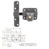 Cerrojo b-9 llave solo pasador de 140mm cilindro redondo de 40mm al por Mayor | Almacén de Ferretería