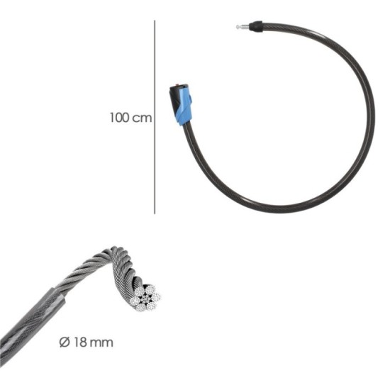 Cable Bicicleta con Llave Plana 18 Mm x 100 Cm al por Mayor | Almacén de Ferretería