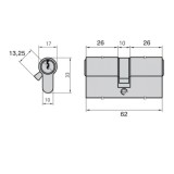 Cilindro Cvl 5990/26x26/ln Leva Corta al por Mayor | Almacén de Ferretería