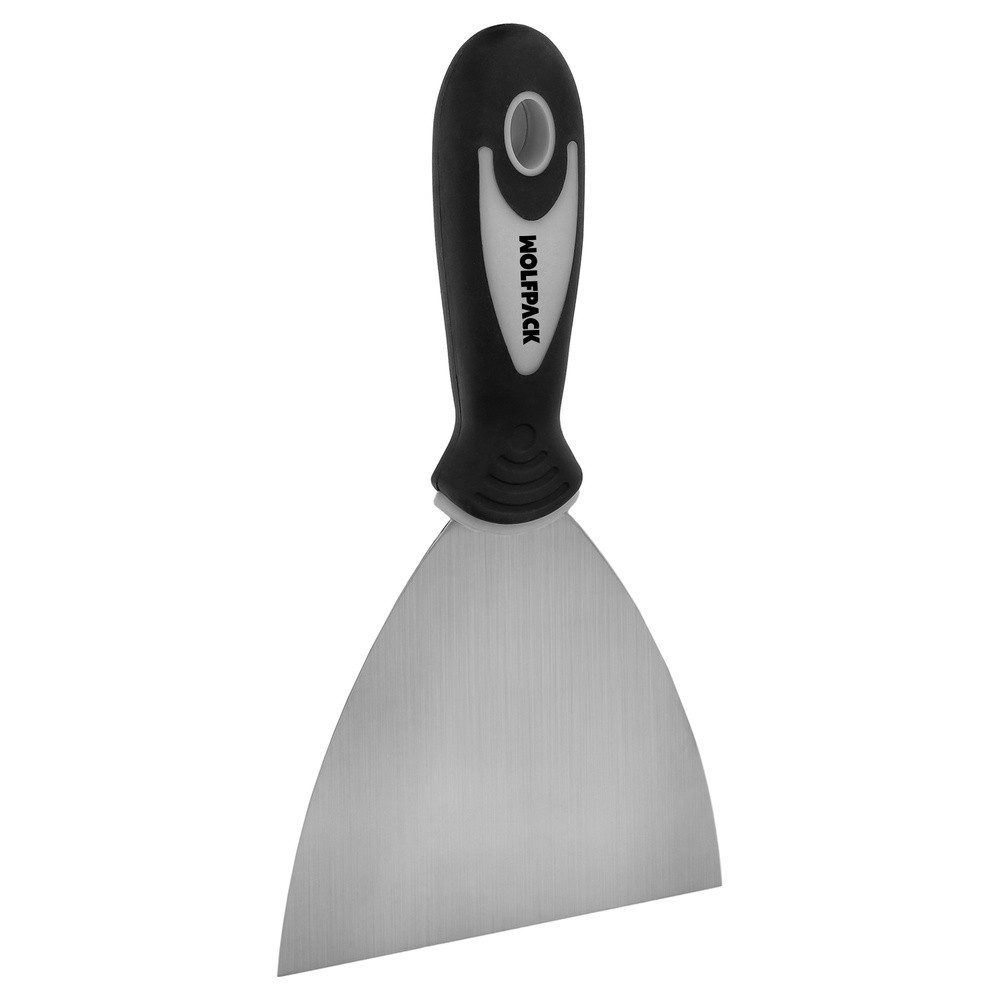 Espatula 120 mm, Mango Goma y Acero Inoxidable al por Mayor | Almacén de Ferretería