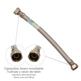 Latiguillo Flexible Reforzado Acero Inoxidable Termo Hembra 1/2" - Hembra 1/2" Longitud 300 mm al por Mayor | Almacén de Ferrete