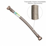 Latiguillo Flexible Reforzado Acero Inoxidable Termo Hembra 1/2" - Hembra 1/2" Longitud 300 mm al por Mayor | Almacén de Ferrete