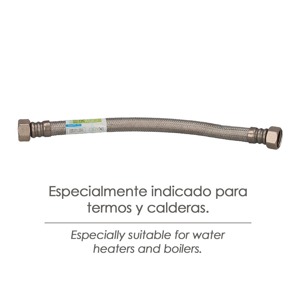 Latiguillo Flexible Reforzado Acero Inoxidable Termo Hembra 1/2" - Hembra 1/2" Longitud 400 mm al por Mayor | Almacén de Ferrete
