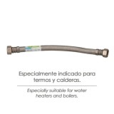 Latiguillo Flexible Reforzado Acero Inoxidable Termo Hembra 1/2" - Hembra 1/2" Longitud 400 mm al por Mayor | Almacén de Ferrete