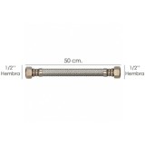 Latiguillo Flexible Reforzado Acero Inoxidable Termo Hembra 1/2" - Hembra 1/2" Longitud 500 mm al por Mayor | Almacén de Ferrete