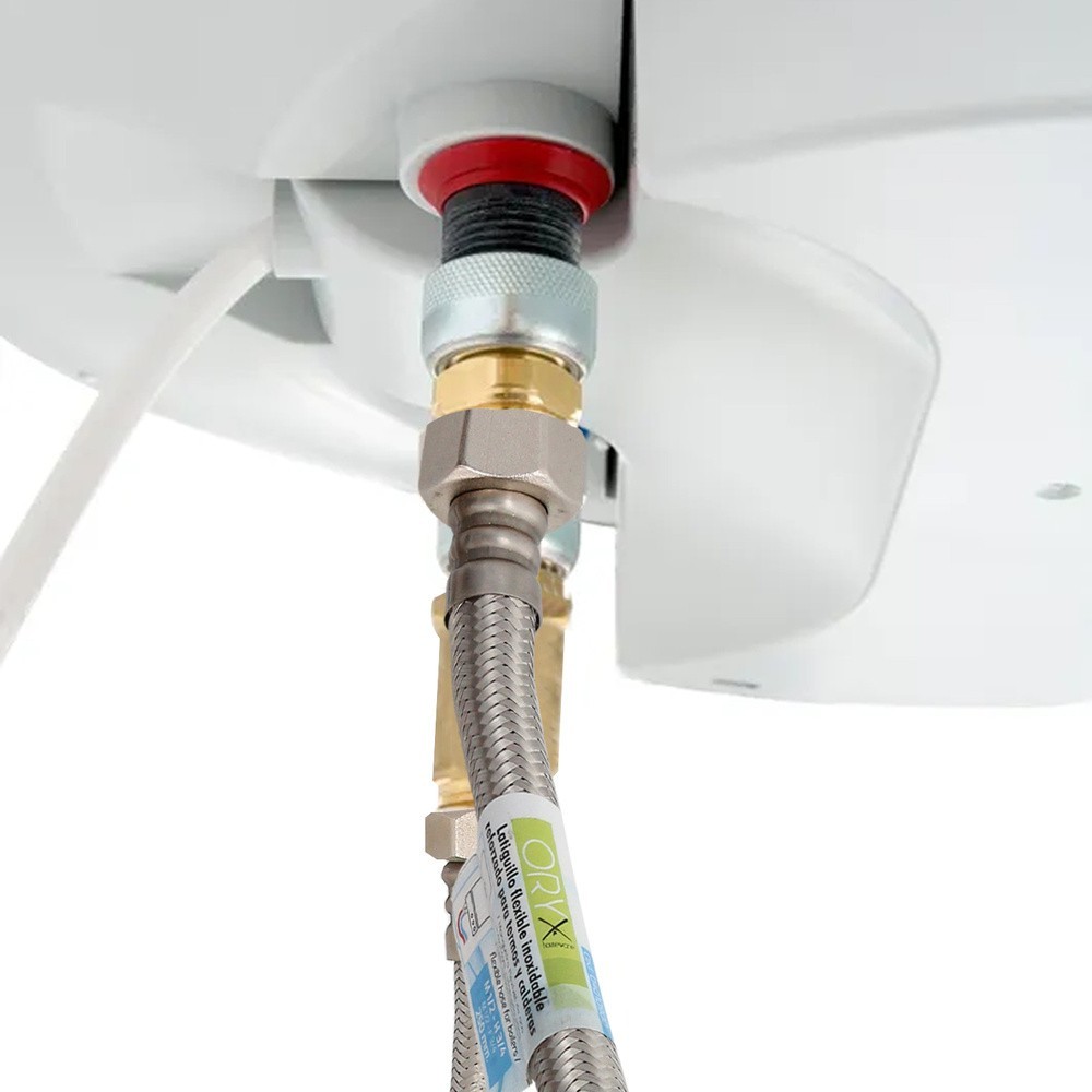 Latiguillo Flexible Reforzado Acero Inoxidable Termo Macho 1/2" - Hembra 1/2" Longitud 400 mm al por Mayor | Almacén de Ferreter