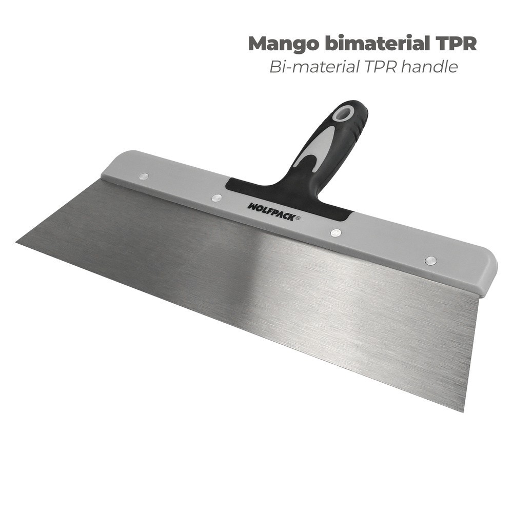 Espatula Acero 380 mm, Mango TPR al por Mayor | Almacén de Ferretería