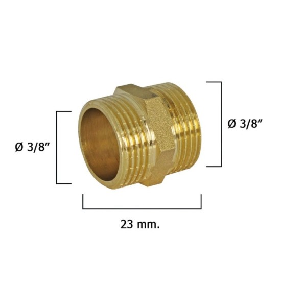 Machones Dobles Pulidos    3/8" al por Mayor | Almacén de Ferretería