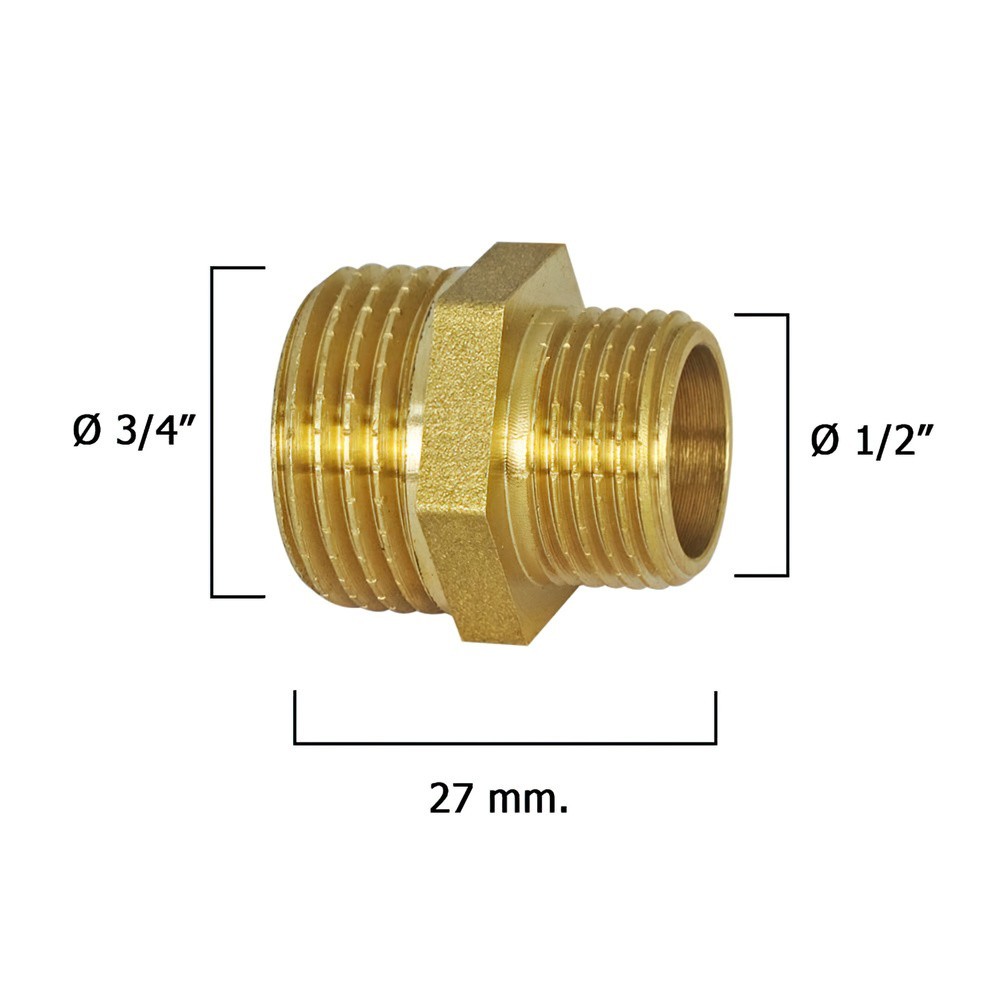 Machones Reductores Pulidos 3/4" A 1/2" al por Mayor | Almacén de Ferretería