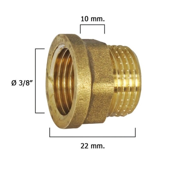 Alargadera Hexagonal Pulida 3/8x10 al por Mayor | Almacén de Ferretería
