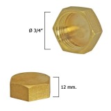Tapon Ciego Hembra Laton 3/4" al por Mayor | Almacén de Ferretería