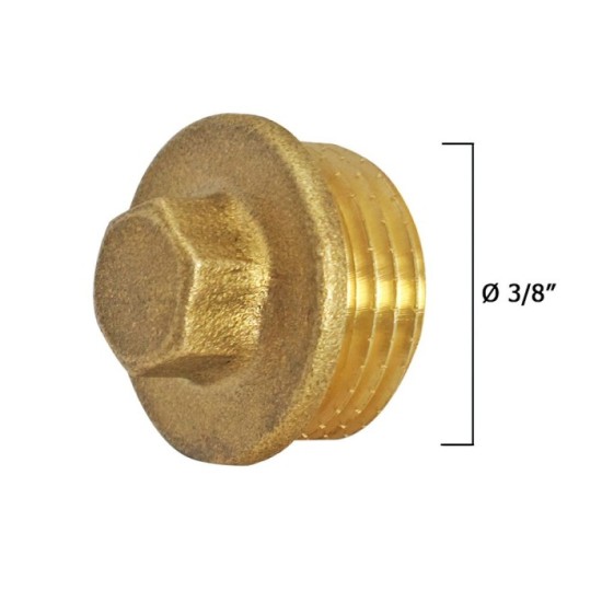 Tapon Ciego Macho Laton 3/8" al por Mayor | Almacén de Ferretería