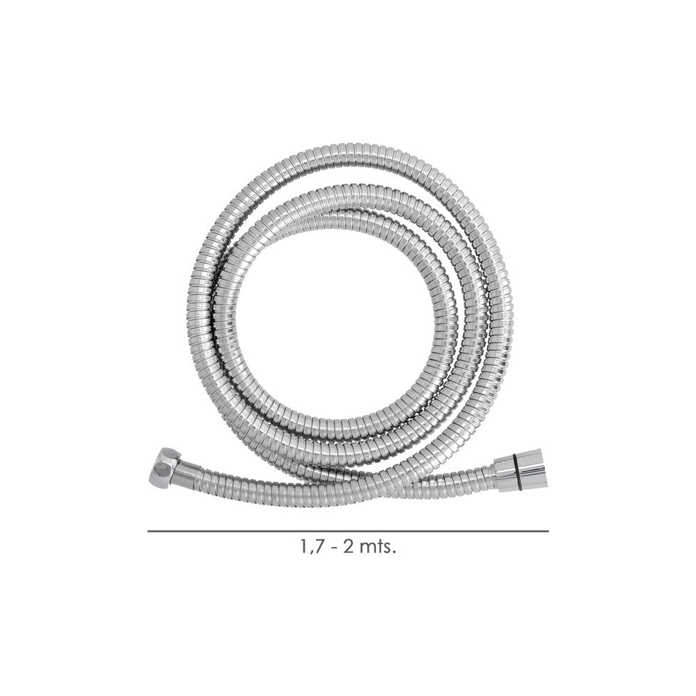 Flexo / Manguera Ducha Extensible Acero Inoxidable 1,7 a 2 Metros Accesorios de Latón, Flexible, Resistente a Torceduras, al por