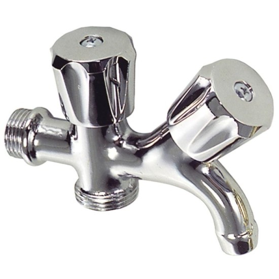 Grifo Lavadora Doble 1/2" al por Mayor | Almacén de Ferretería