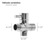 Ducha Bidet WC Con Válvula Cerámica H 1/2"  M 1/2" M 1/2" al por Mayor | Almacén de Ferretería