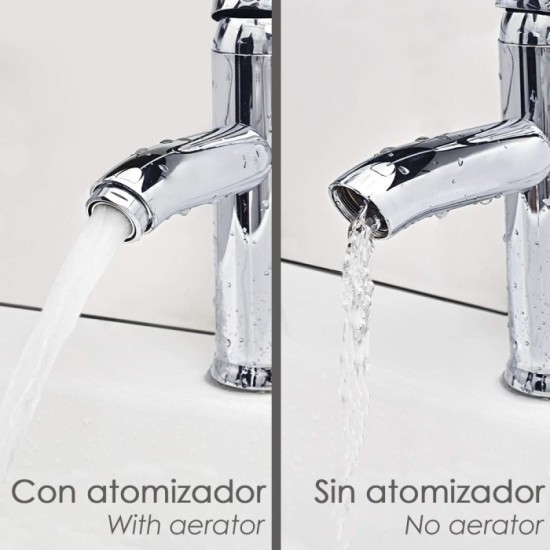 Atomizador Grifos / Monomando M24  (2 piezas) Filtro Aireador Grifo, Economizador de Agua, Difusor Grifo, Aireador Economizador 