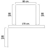 Barra Para  Cortina Ducha Universal Aluminio Blanco 80 x 170 cm, al por Mayor | Almacén de Ferretería