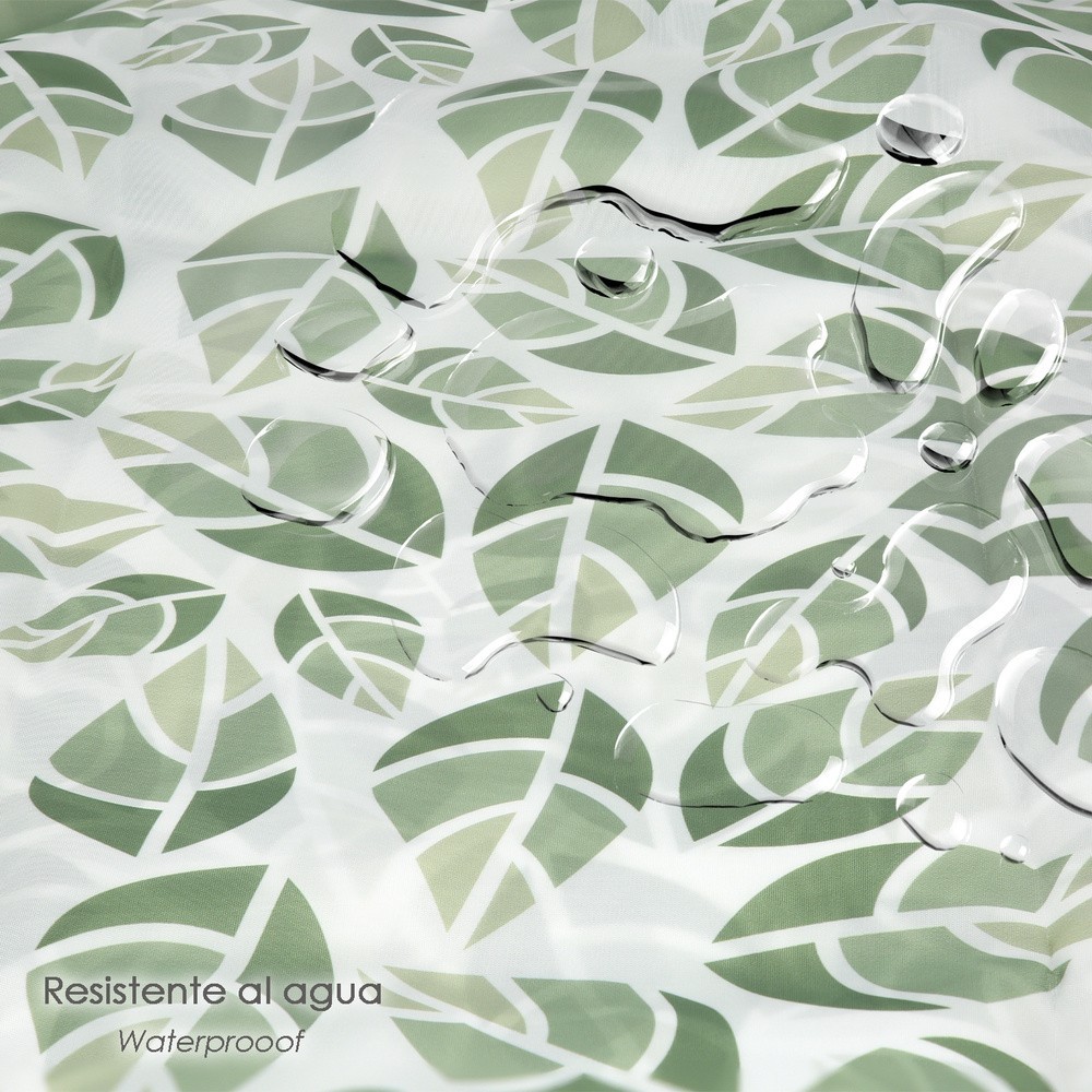 Cortina Ducha Hojas Verdes 180x200 cm, Impermeable al por Mayor | Almacén de Ferretería